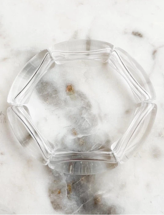 CLEAR ACRYLIC BAMBOO BANGLE