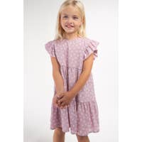 FLORAL RUFFLE SLEEVELESS TIERED DRESS