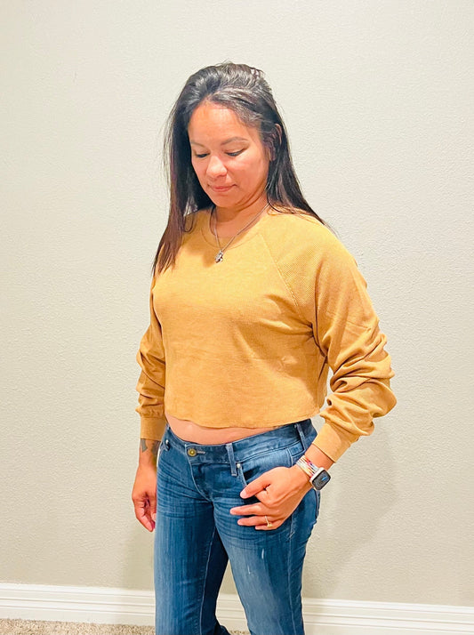 MISS THING CROP TOP - BROWN SUGAR