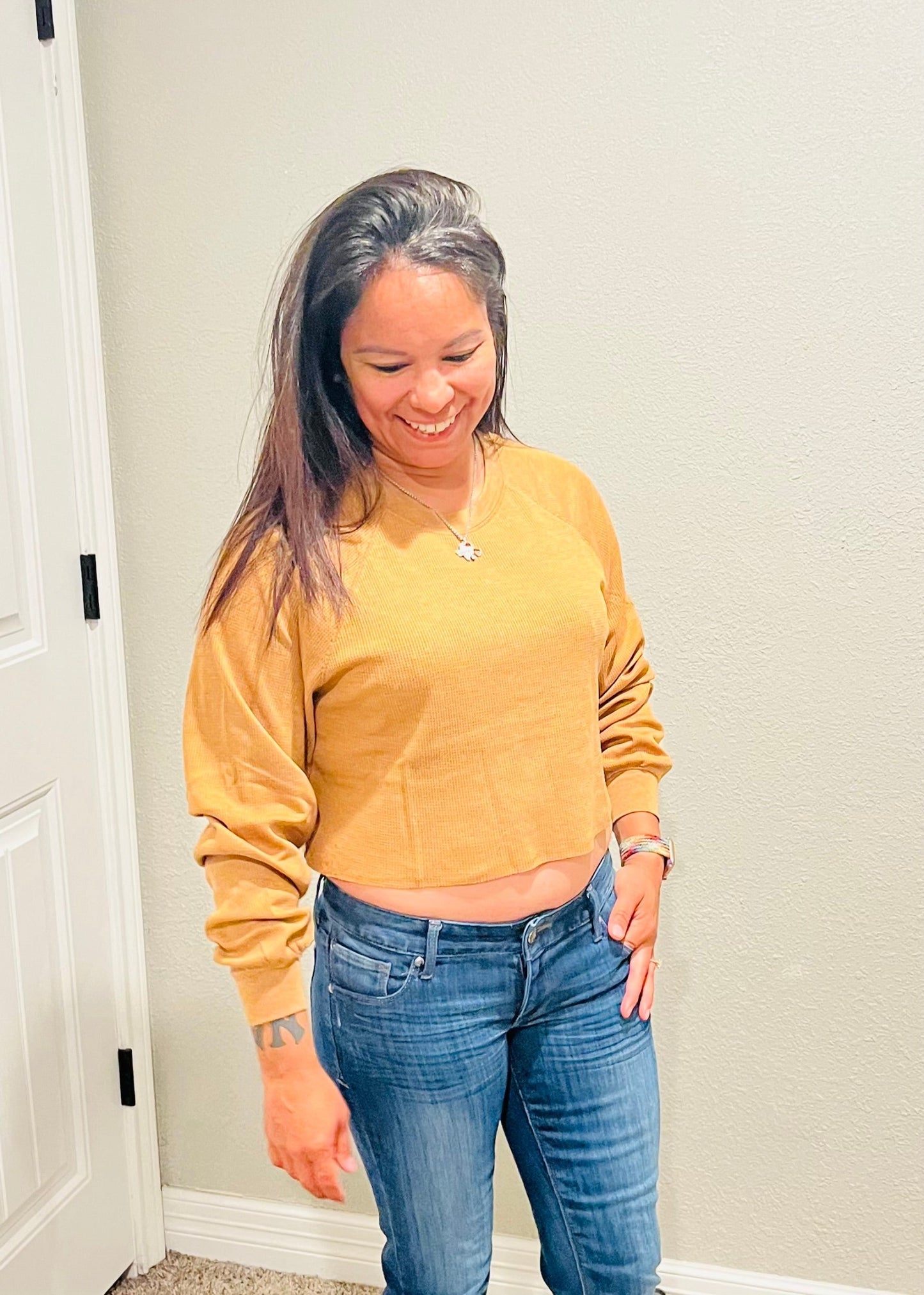MISS THING CROP TOP - BROWN SUGAR