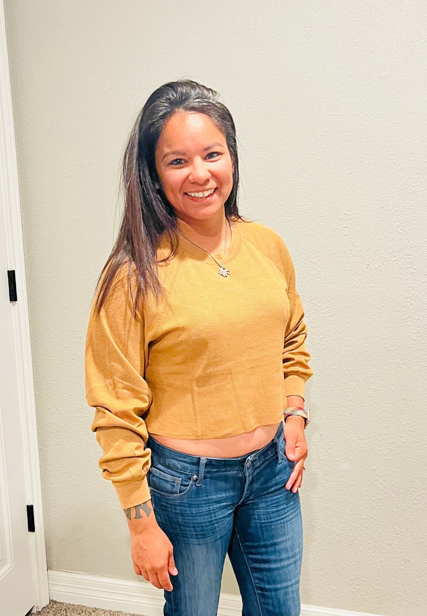 MISS THING CROP TOP - BROWN SUGAR