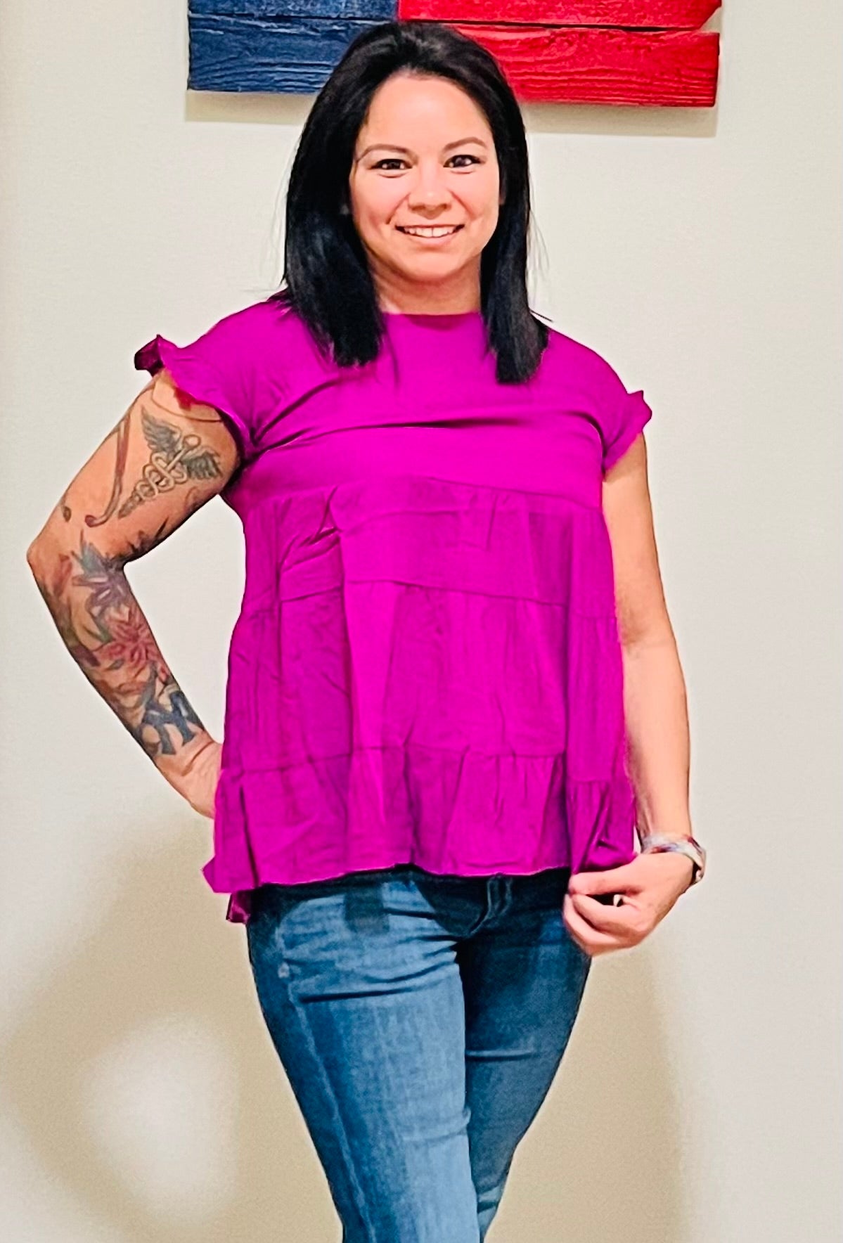 JORDYN TOP - MAGENTA