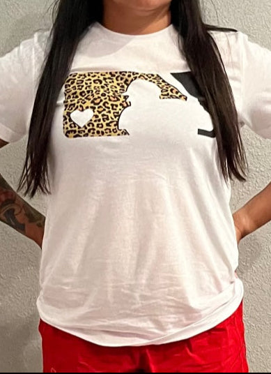 LEOPARD BASEBALL TSHIRT