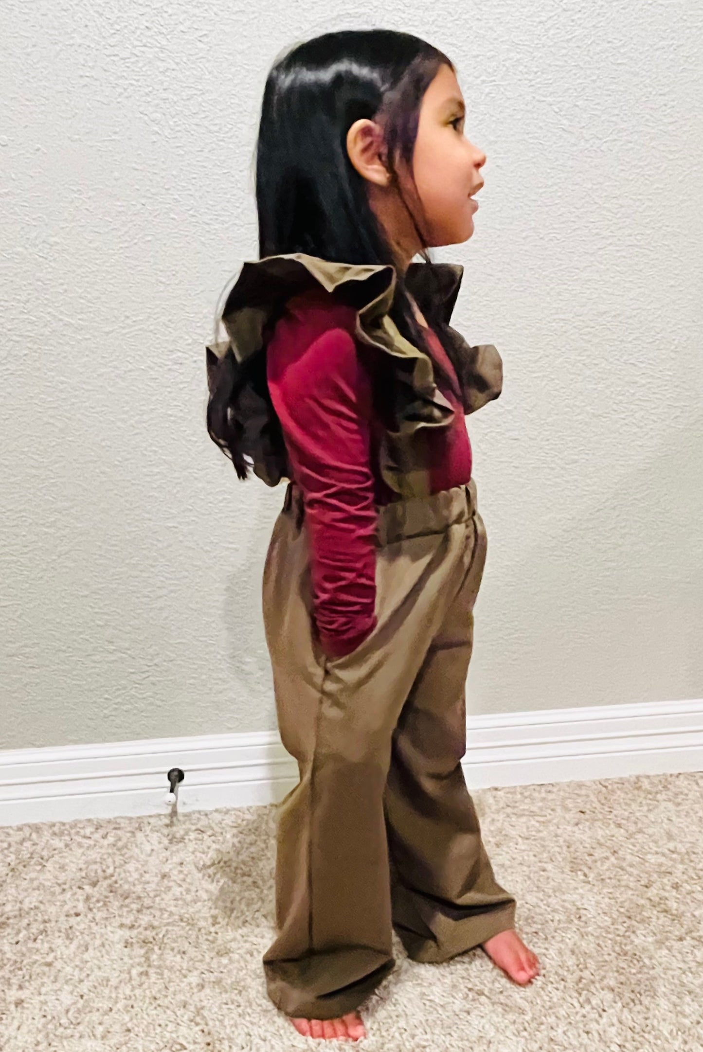 SHARLYN RUFFLE SUSPENDER PANTS