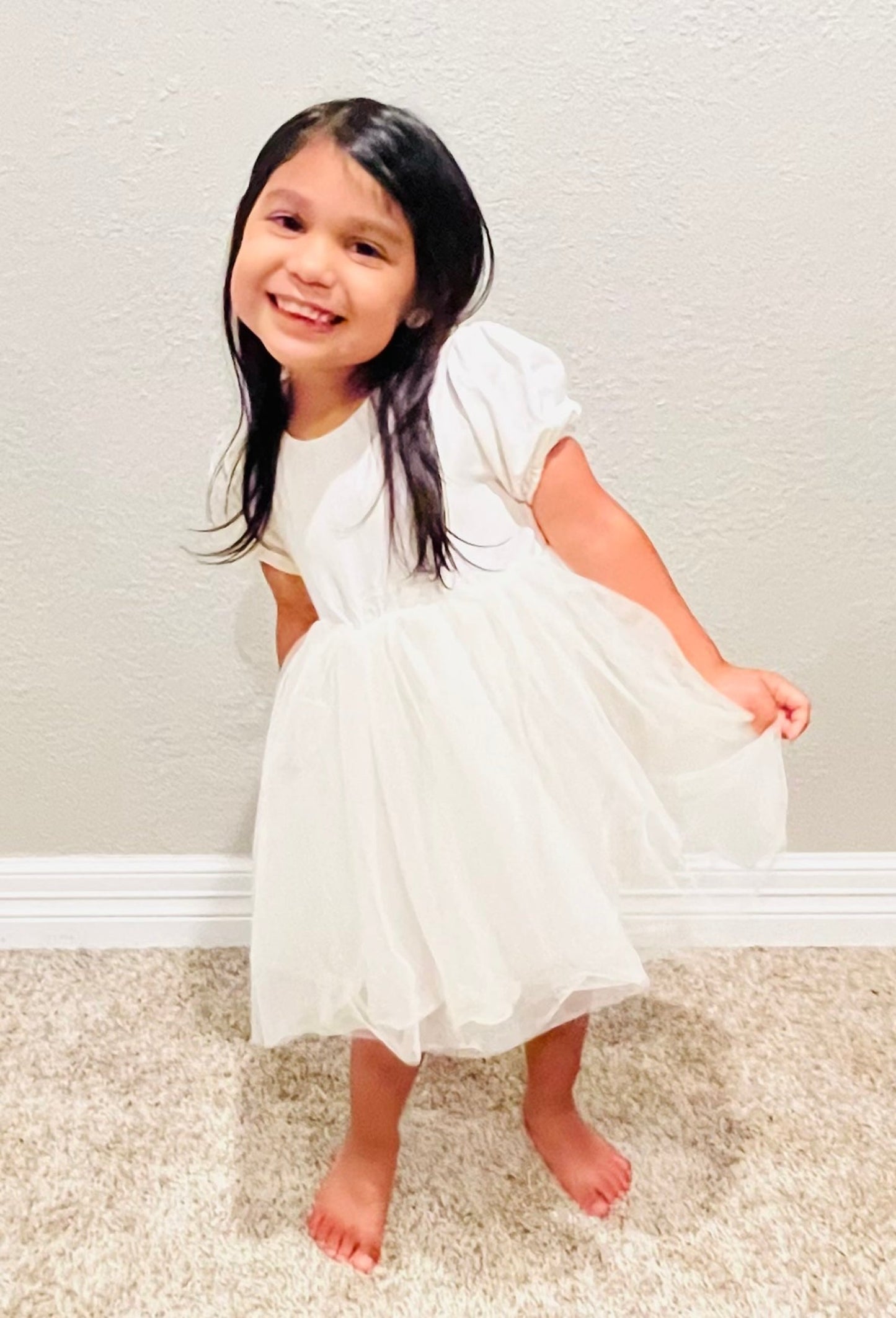MIKAYLA PUFF SLEEVE TUTU DRESS