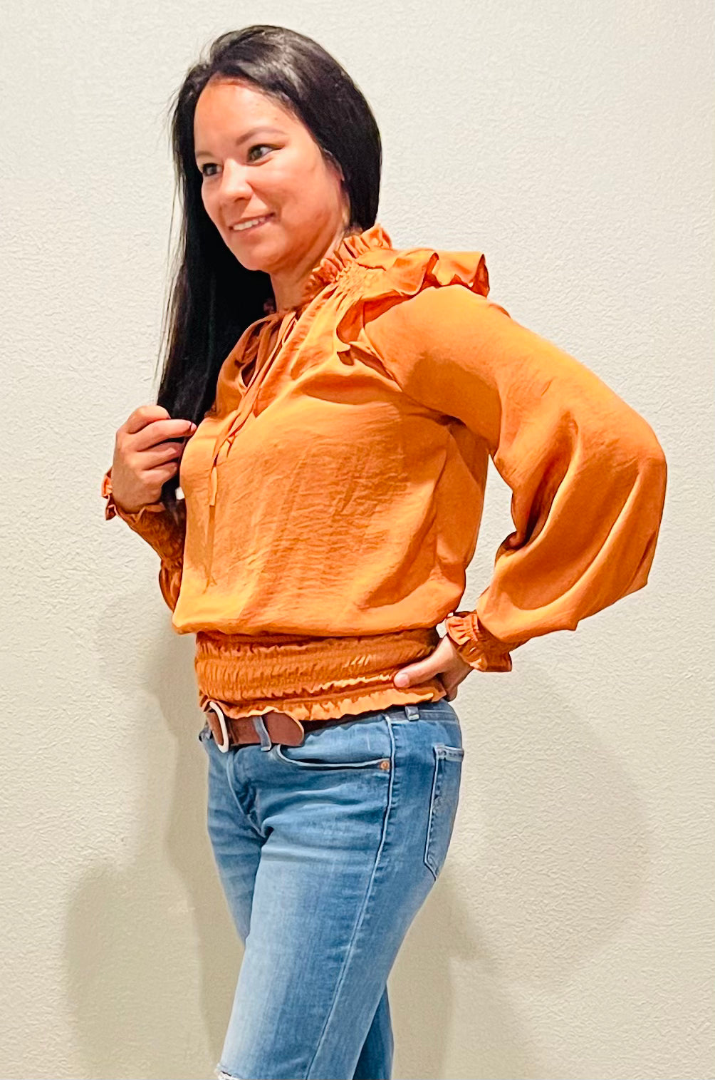 GISELLE RUFFLED TOP