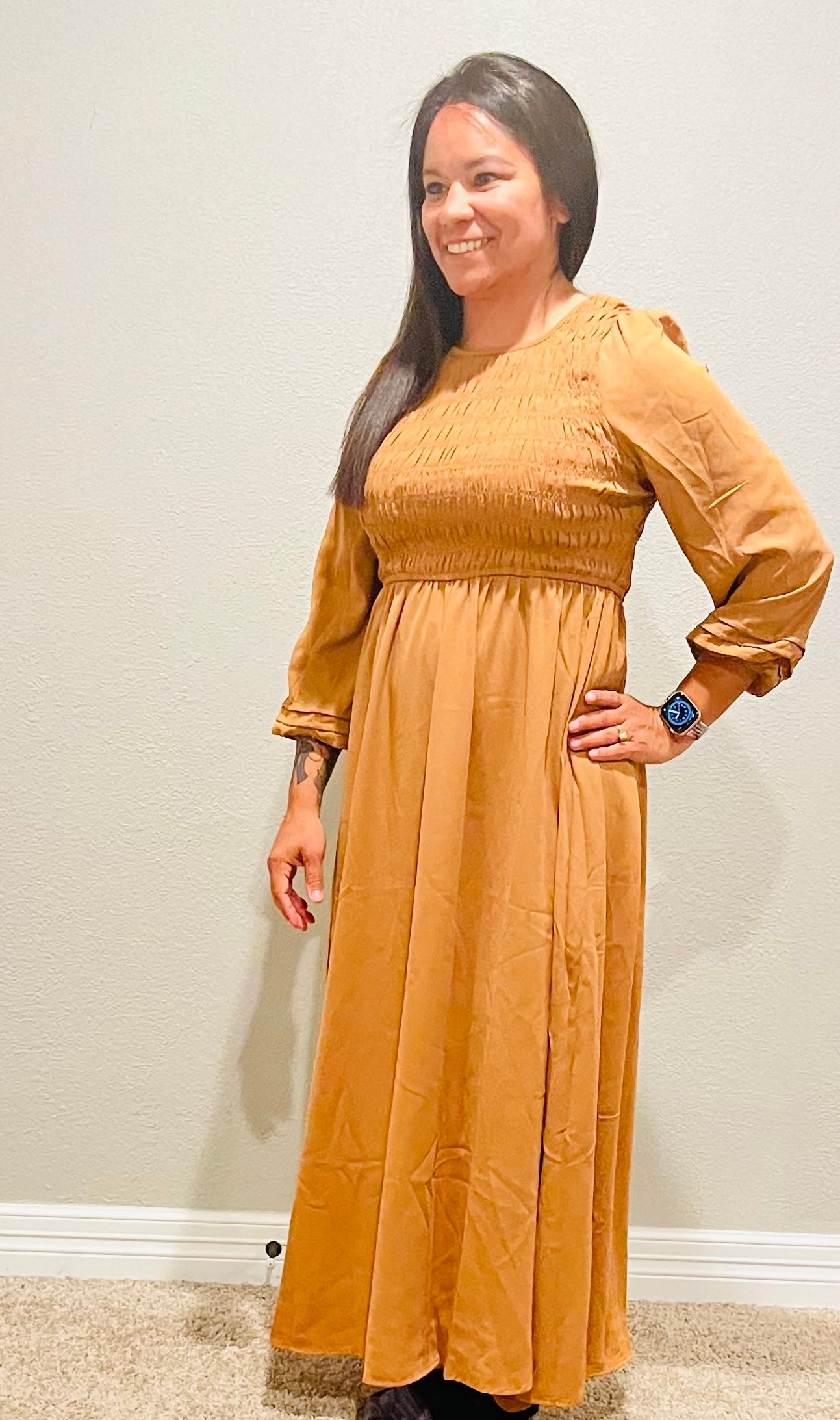 GWENDOLYN MAXI DRESS - LATTE