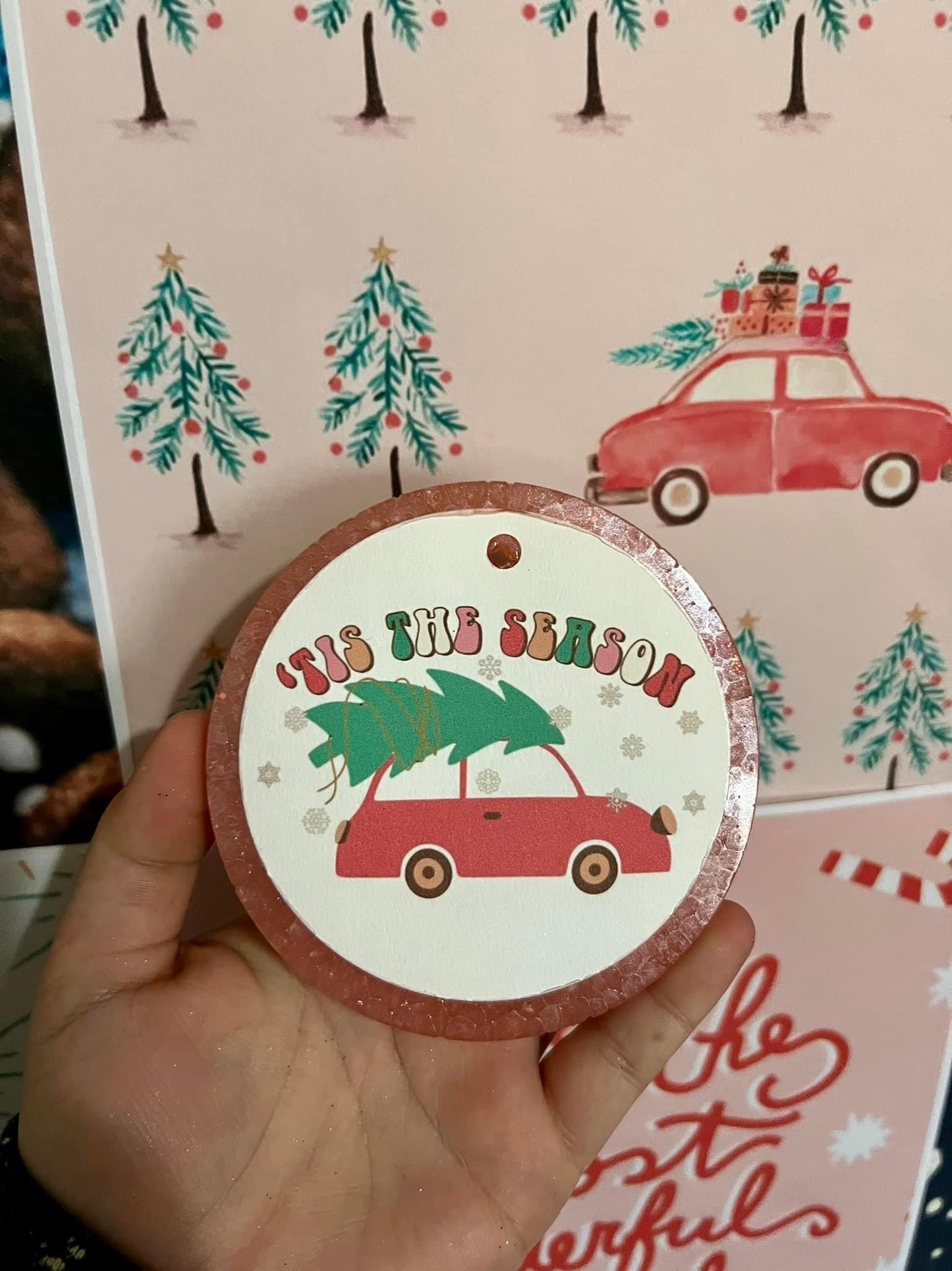 WINTER CIRCLE CAR FRESHIE - PUMPKIN PECAN WAFFLES