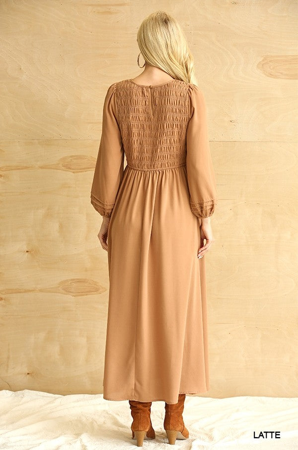 GWENDOLYN MAXI DRESS - LATTE