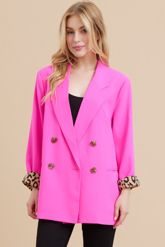 ABBY BLAZER - HOT PINK