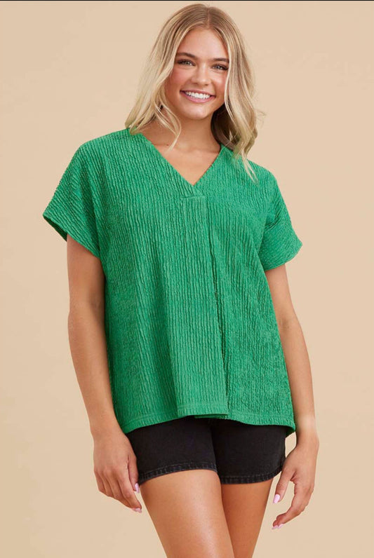 FUN AND EASY TOP - KELLY GREEN