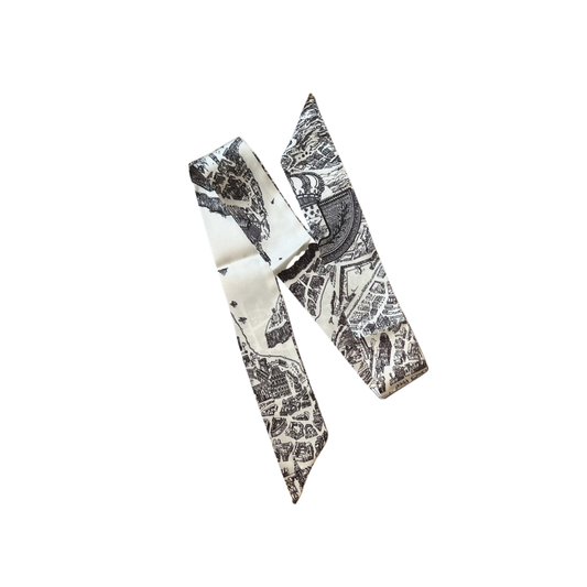 HERITAGE MAP SCARF - GOLD SEPIA