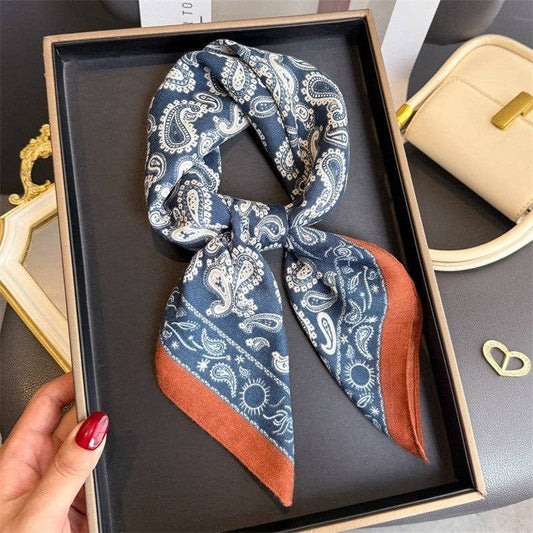 PAISLEY, PAISLEY SCARF - MING BLUE