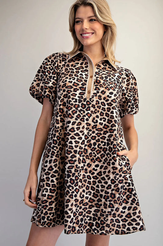LEOPARD MINI DRESS