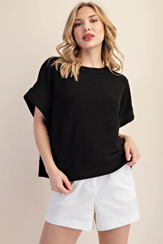 JUST ANOTHER DAY TOP - BLACK