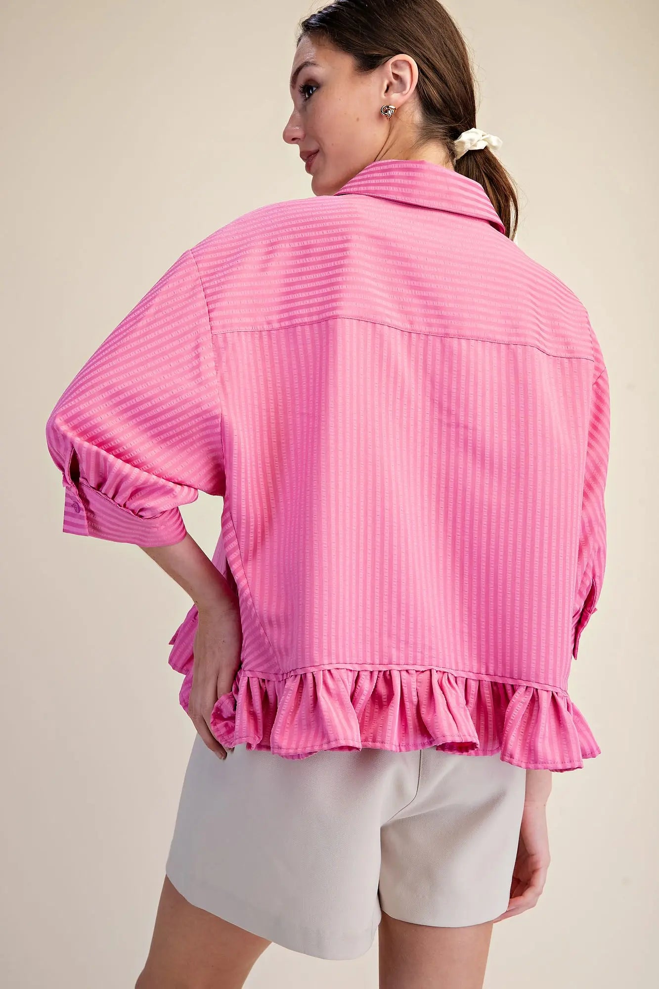 RAVING RUFFLES TOP - PINK