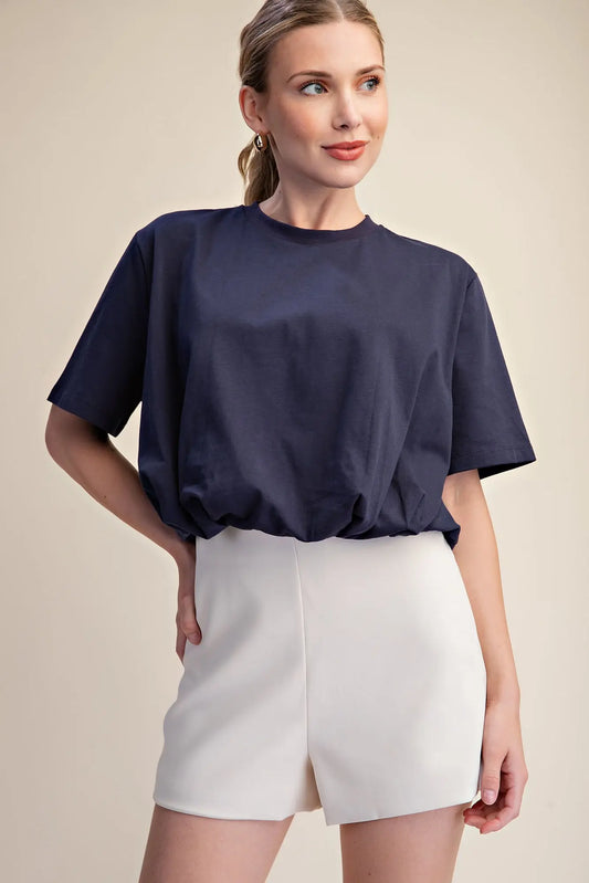 EVERYDAY CROP TEE - NAVY