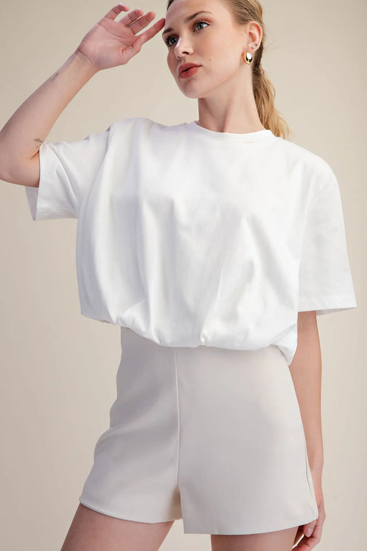 EVERYDAY CROP TEE - WHITE