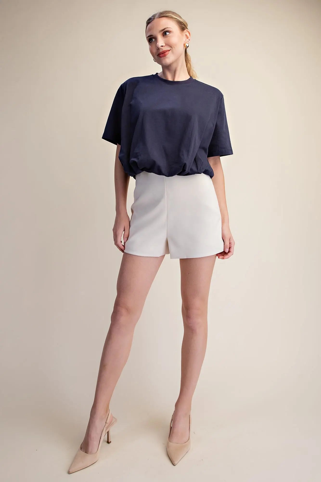 EVERYDAY CROP TEE - NAVY