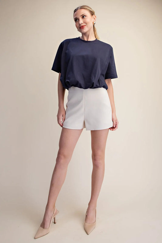 EVERYDAY CROP TEE - NAVY