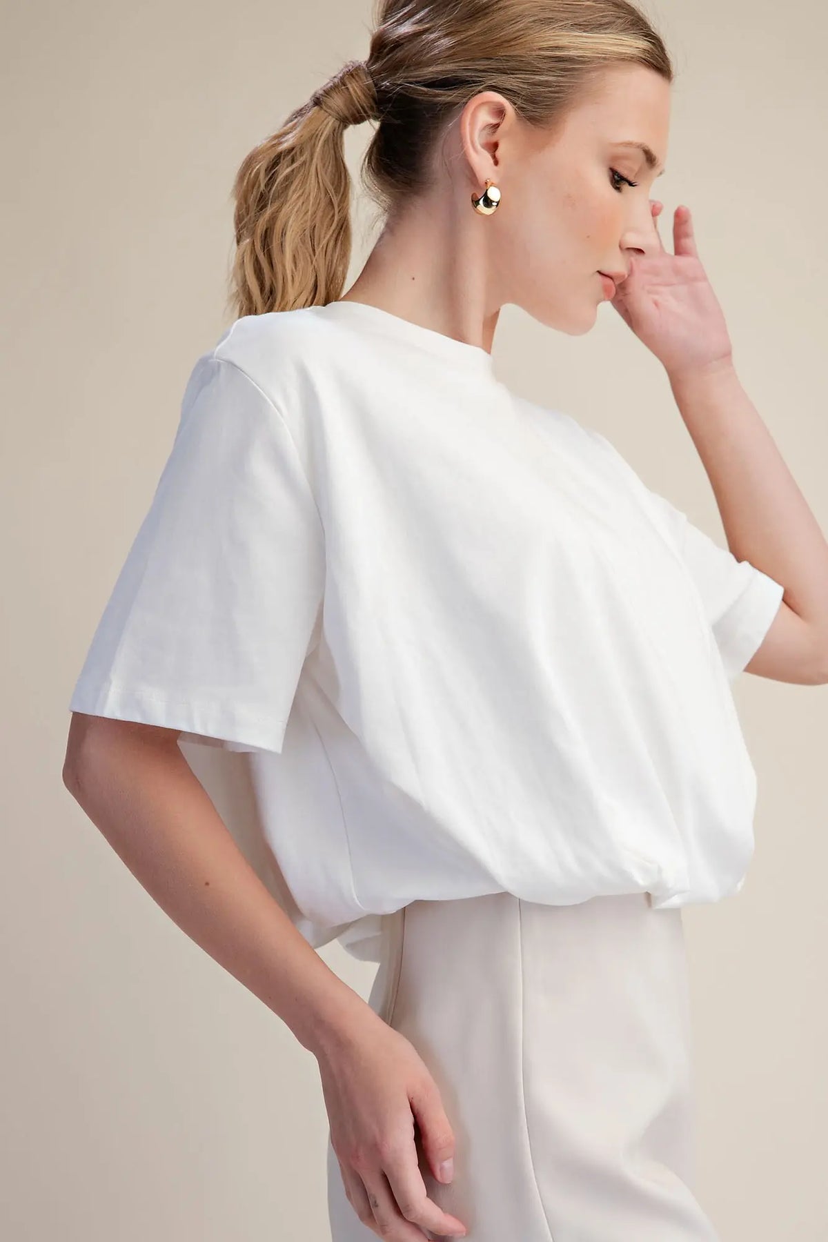 EVERYDAY CROP TEE - WHITE