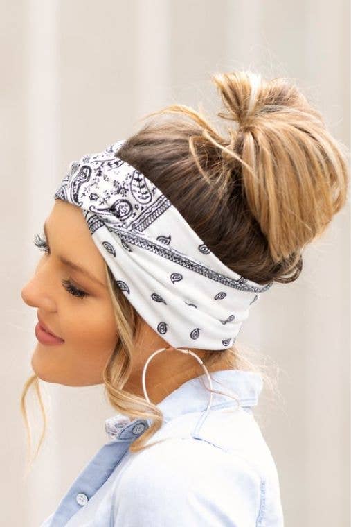 Bandana Headband - available in 7 colors: Navy
