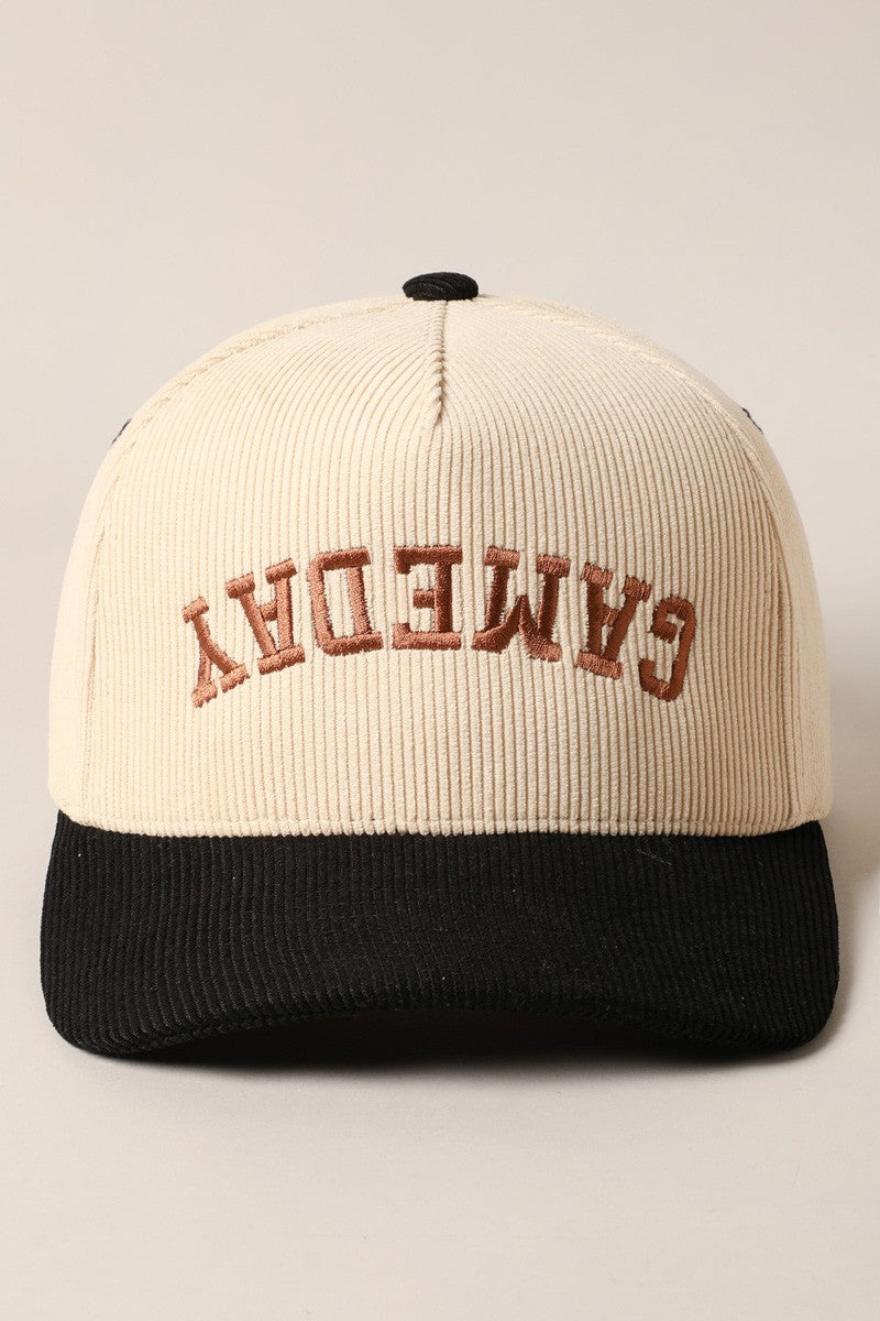 GAMEDAY UPSIDE DOWN TRUCKER HAT - CORDUROY