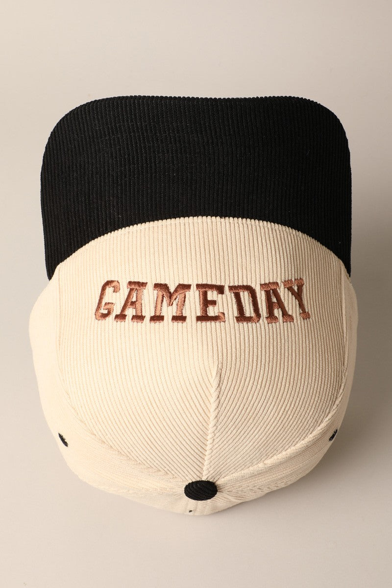 GAMEDAY UPSIDE DOWN TRUCKER HAT - CORDUROY