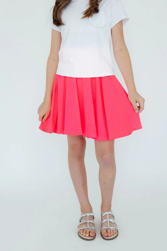 GINNIE TWIRL SKORT - NEON PINK