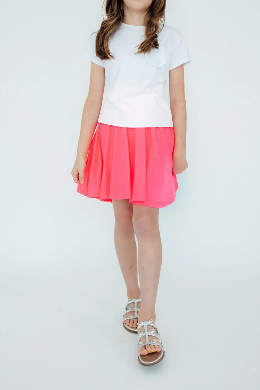 GINNIE TWIRL SKORT - NEON PINK