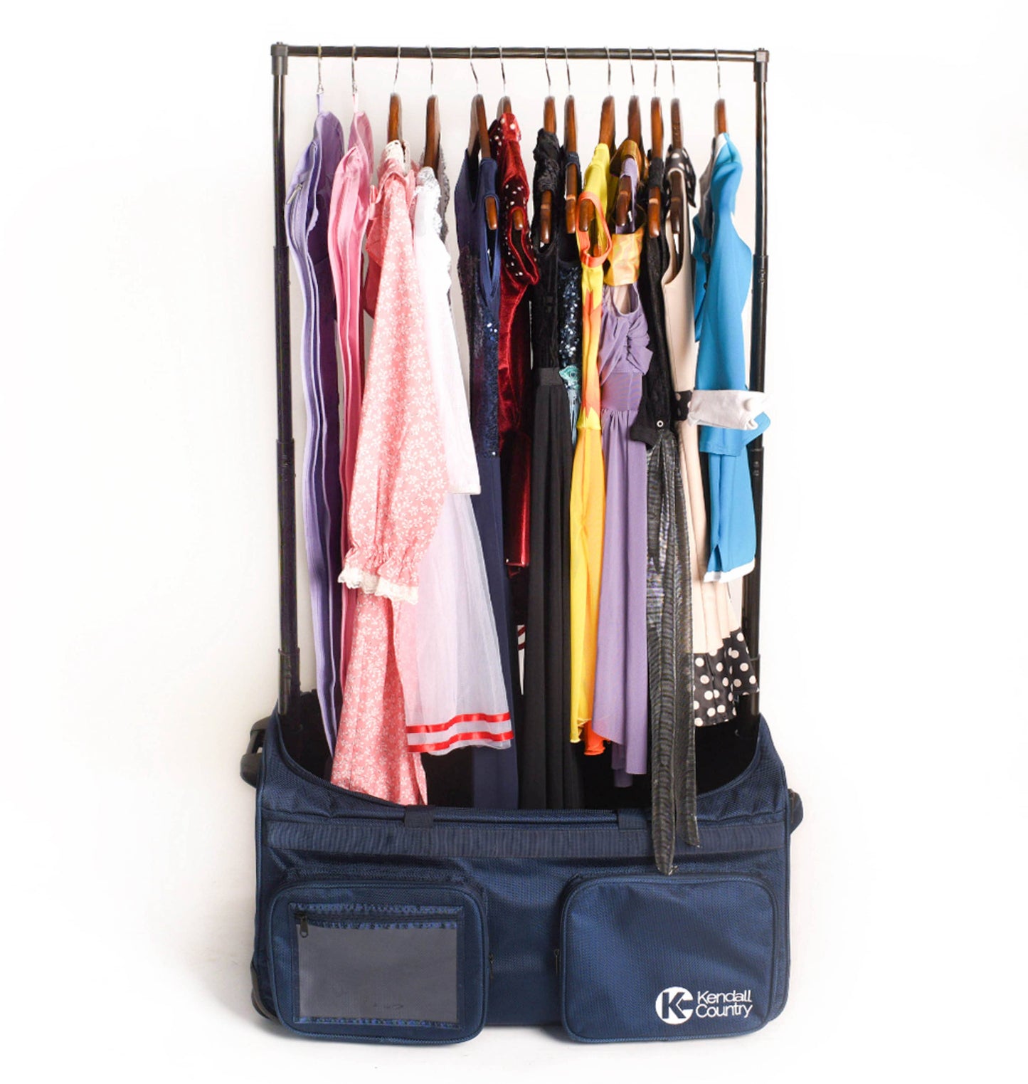 Collapsible Costume Rolling Dance Bag with Garment Rack -28": Purple