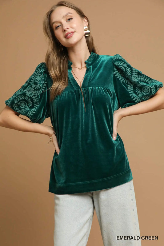 PERFECT DATE TOP - EMERALD GREEN