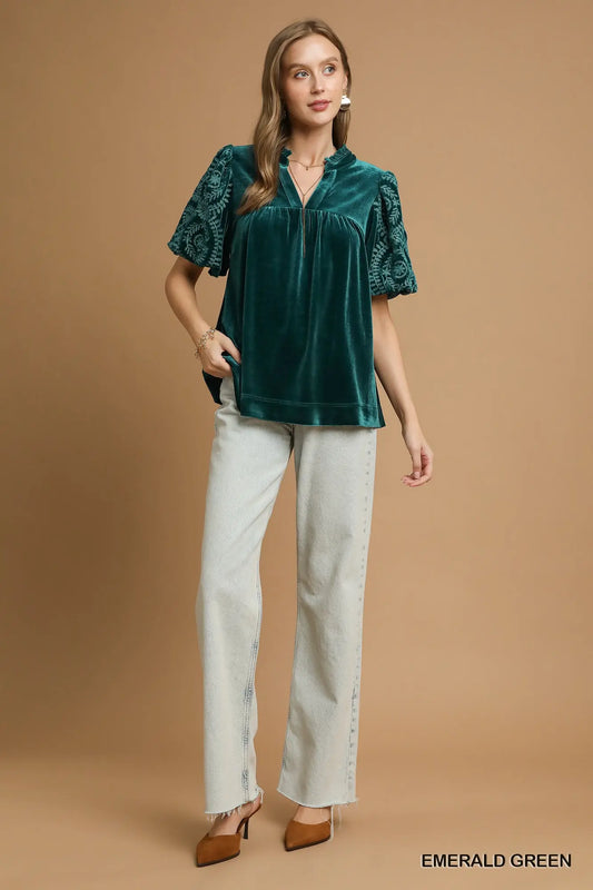 PERFECT DATE TOP - EMERALD GREEN