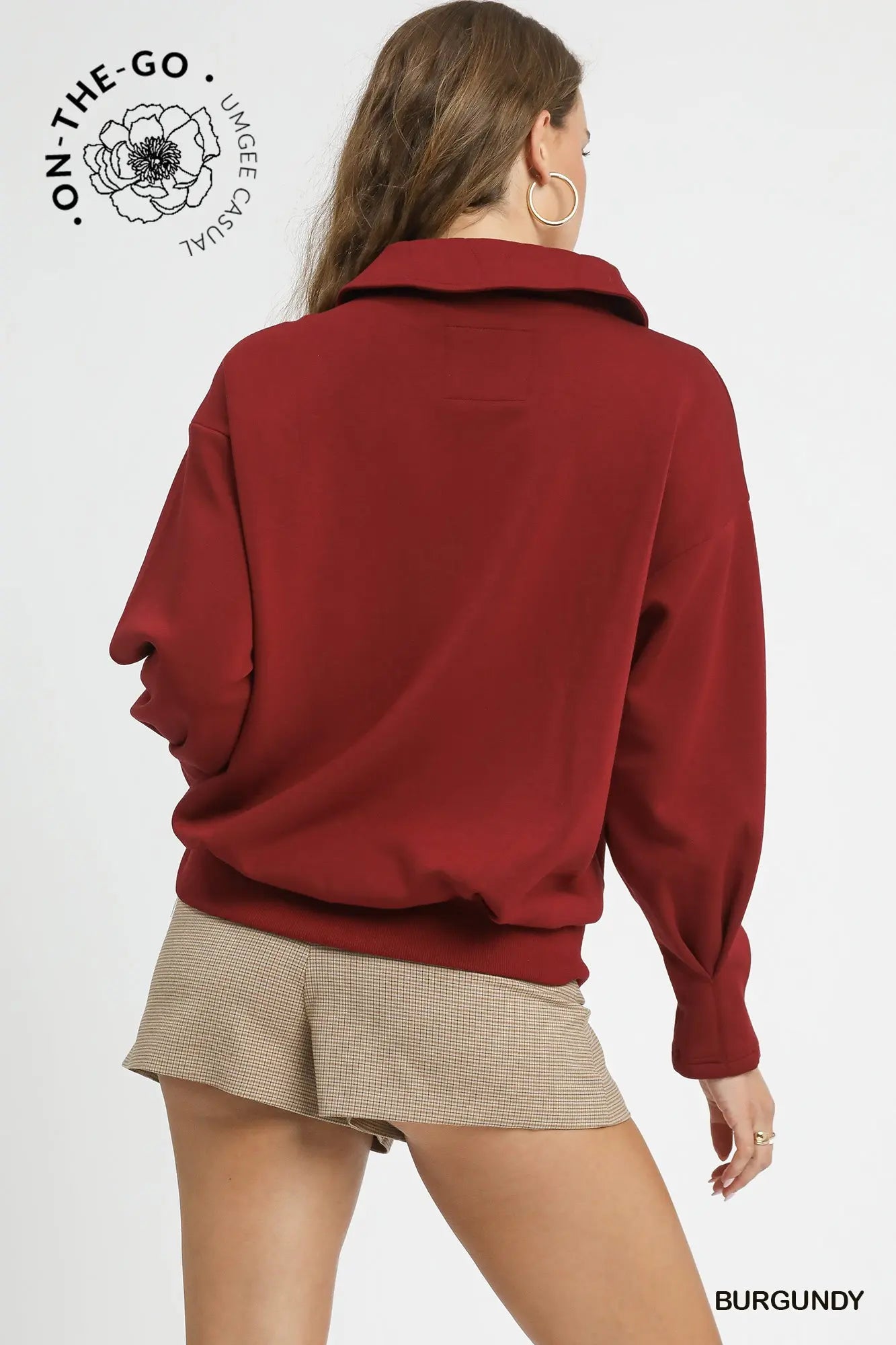 LORI TOP - BURGUNDY