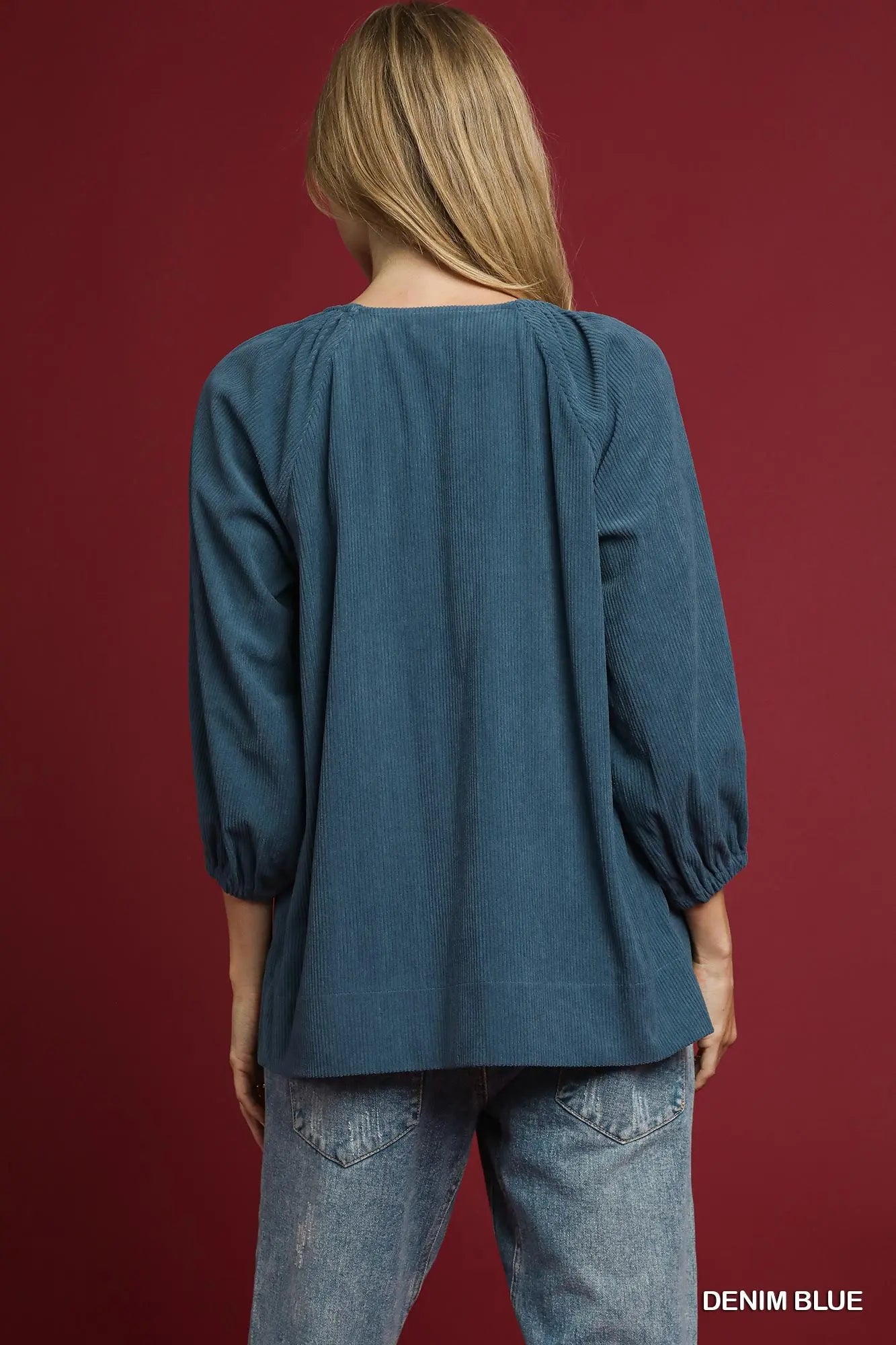 GET UP AND GO TOP - DENIM BLUE
