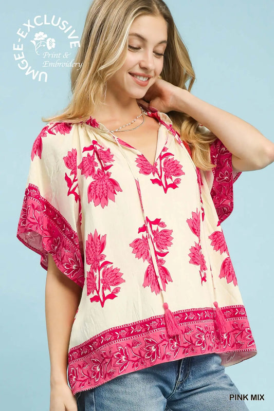 PINK FLORAL TOP