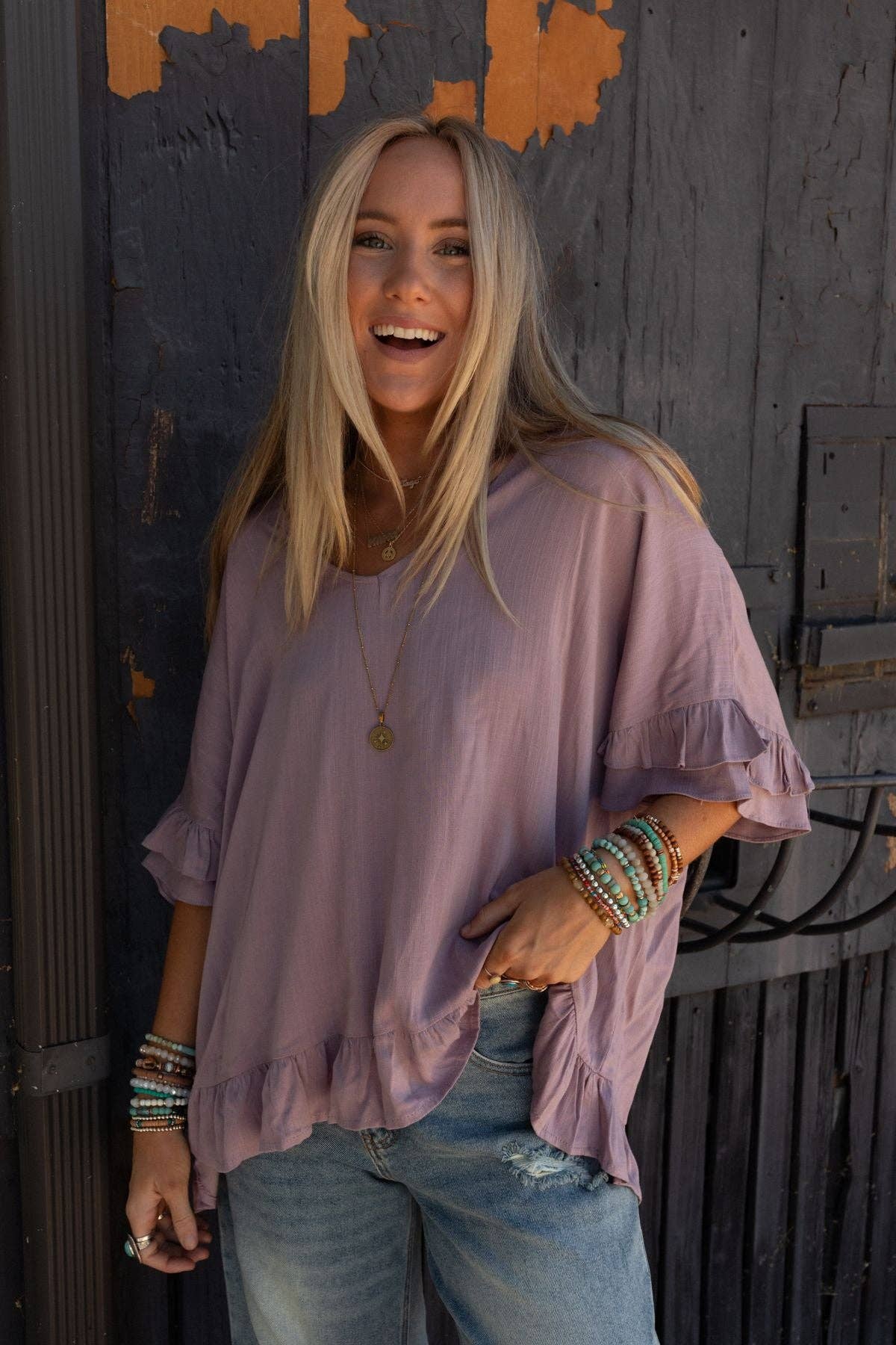 LET ME BE RUFFLED TOP