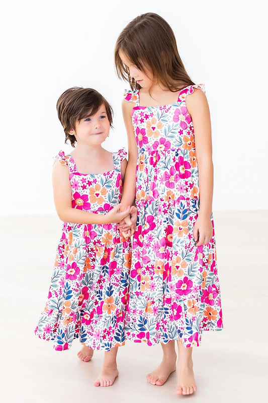 GLORY RUFFLE MAXI DRESS - GARDEN PARTY