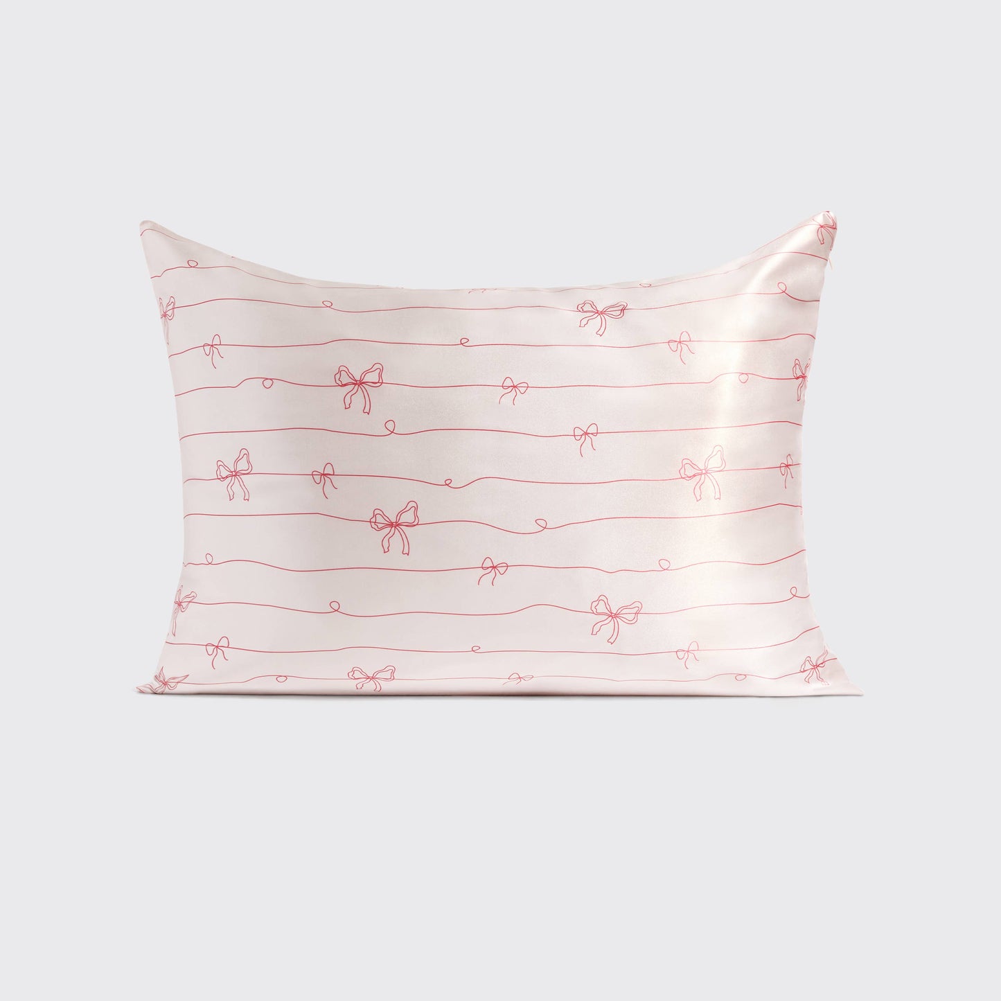 SATIN PILLOWCASE - STRIPED BOWS