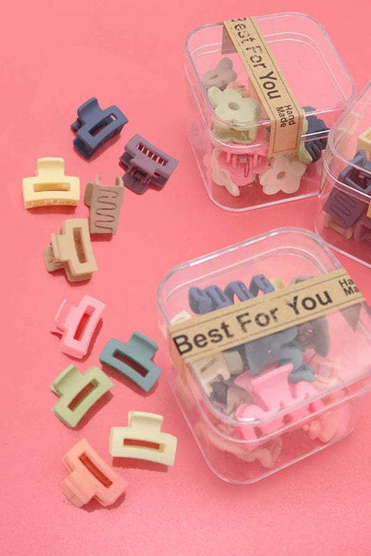 MINI PACK OF 10 FLOWER WAIVY RECTANGLE IN A CASE