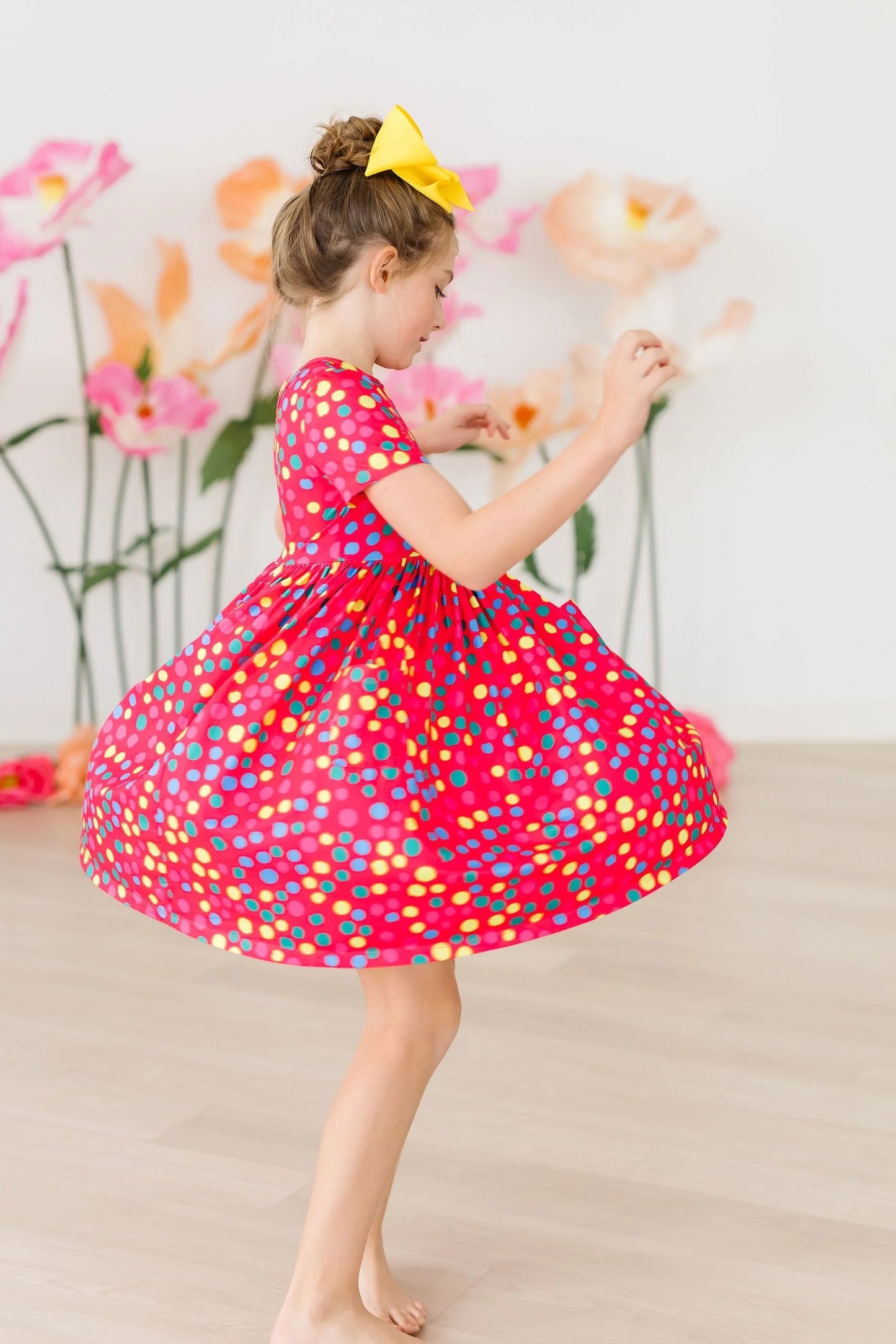 CARLY TWIRL DRESS - POLKA DOT PARTY