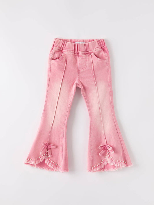 PINK FLARED JEANS