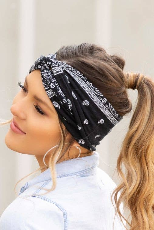 Bandana Headband - available in 7 colors: Red
