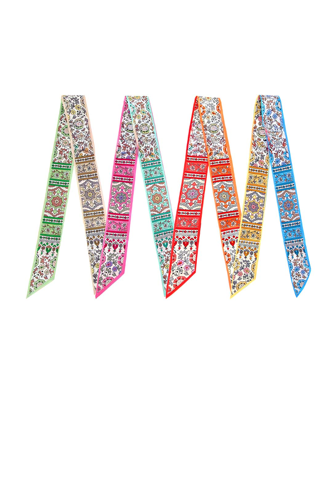 Skinny Bohemian Scarf: Blue
