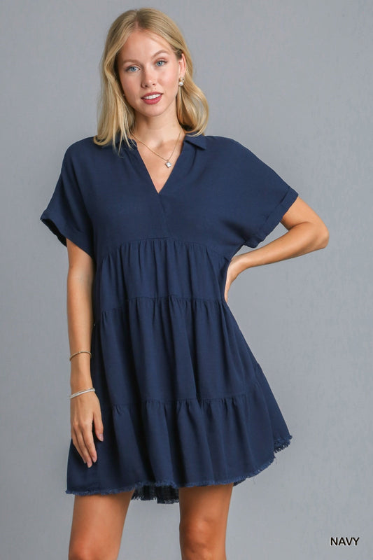 MIGHTY FINE DAY DRESS - NAVY