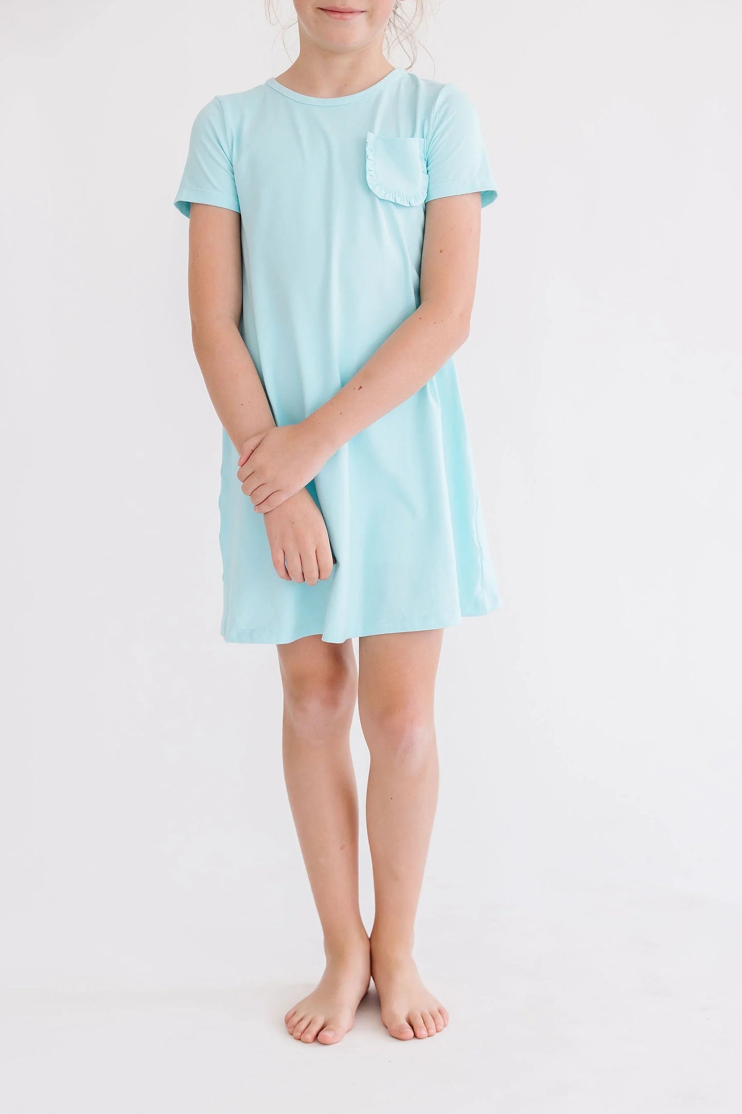 LILLIE T-SHIRT DRESS - AQUA