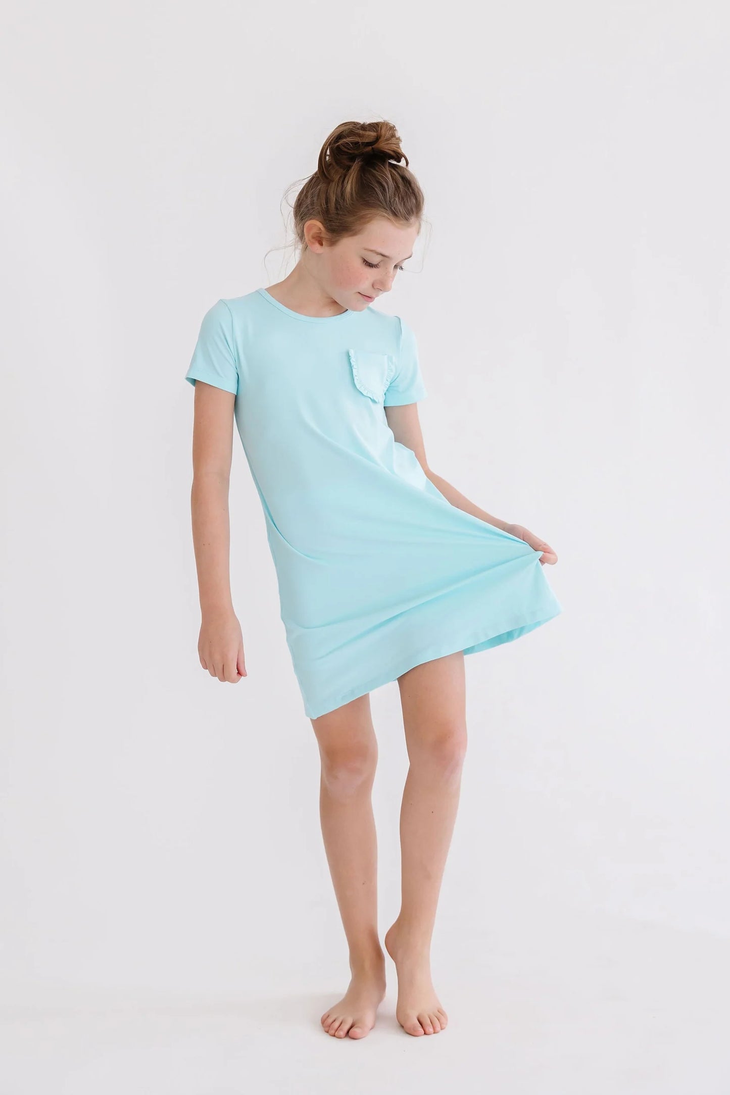 LILLIE T-SHIRT DRESS - AQUA