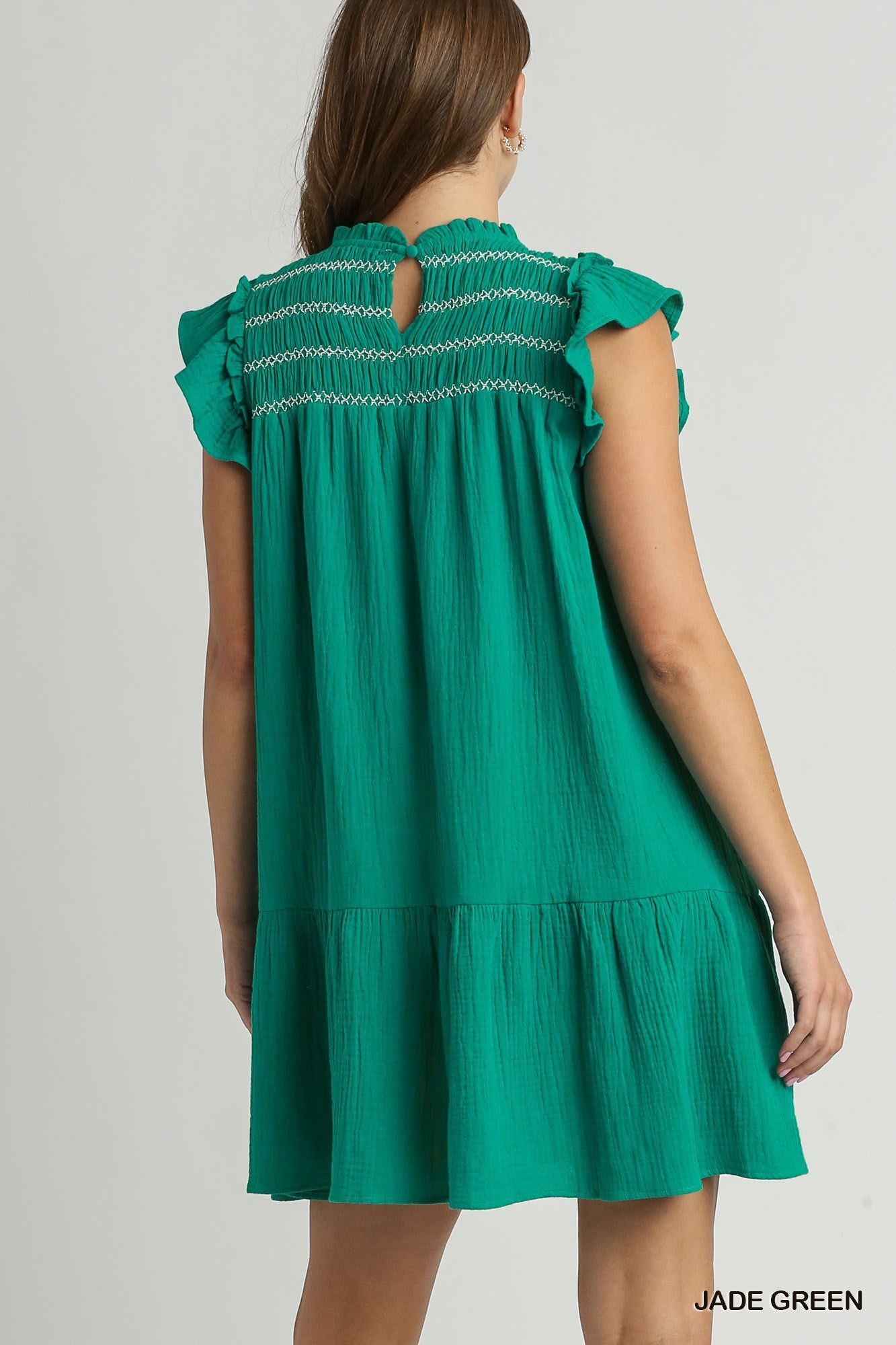 ADDIE DRESS -  JADE GREEN