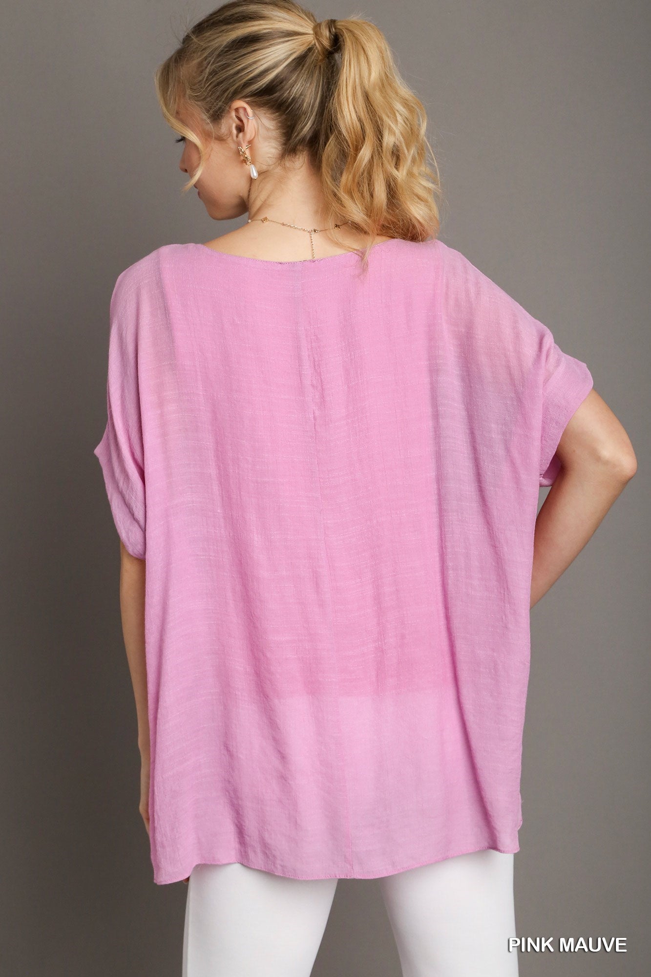 SIMPLY SHEER TOP - PINK MAUVE