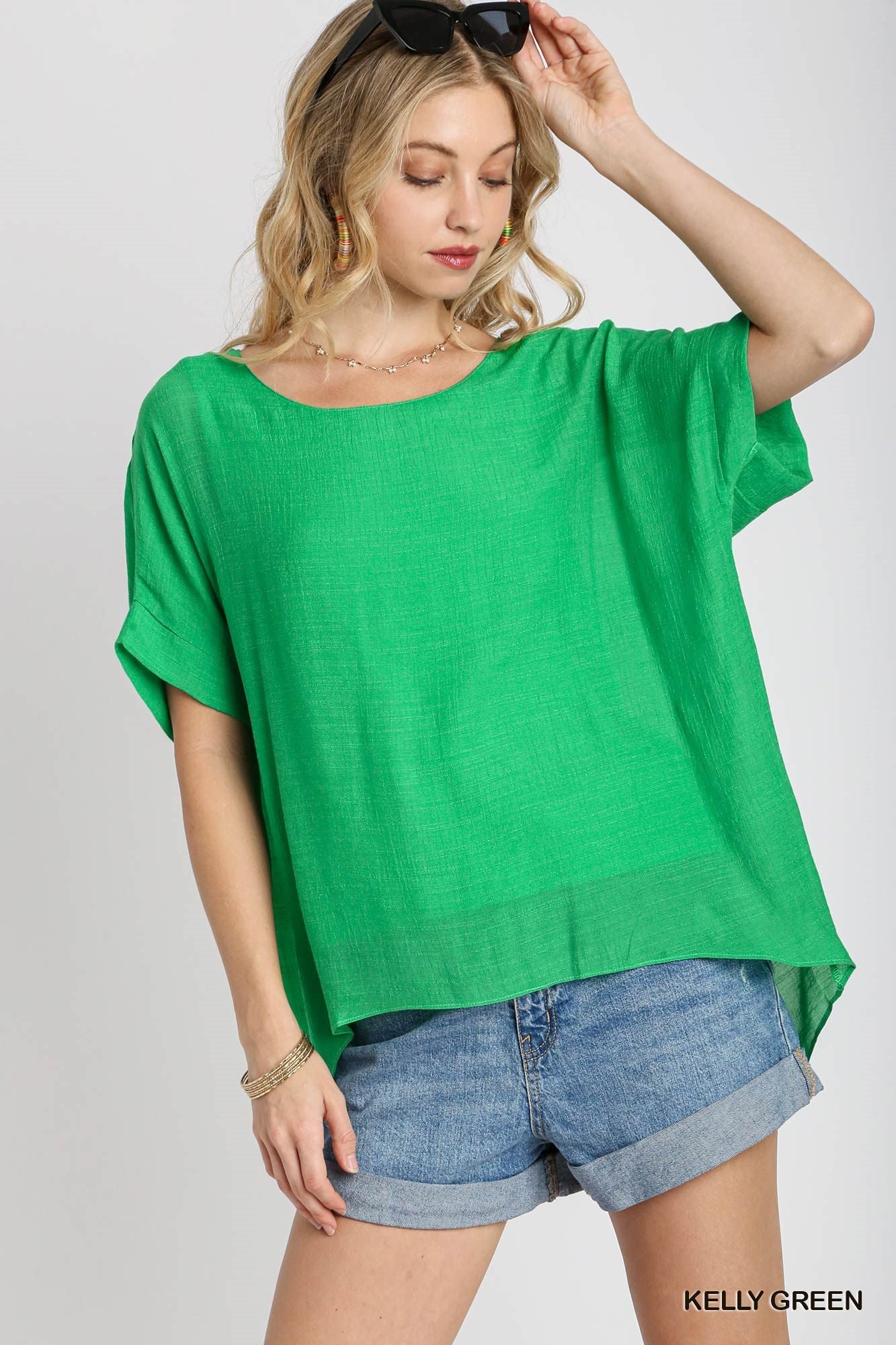 SIMPLY SHEER TOP - EMERALD